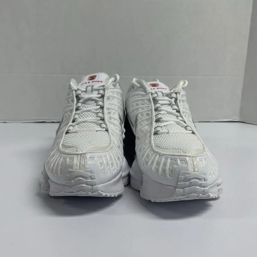 Nike Wmns Shox TL White Silver 2023 AR3566 100 Size 8 Women Vintage Yellowing